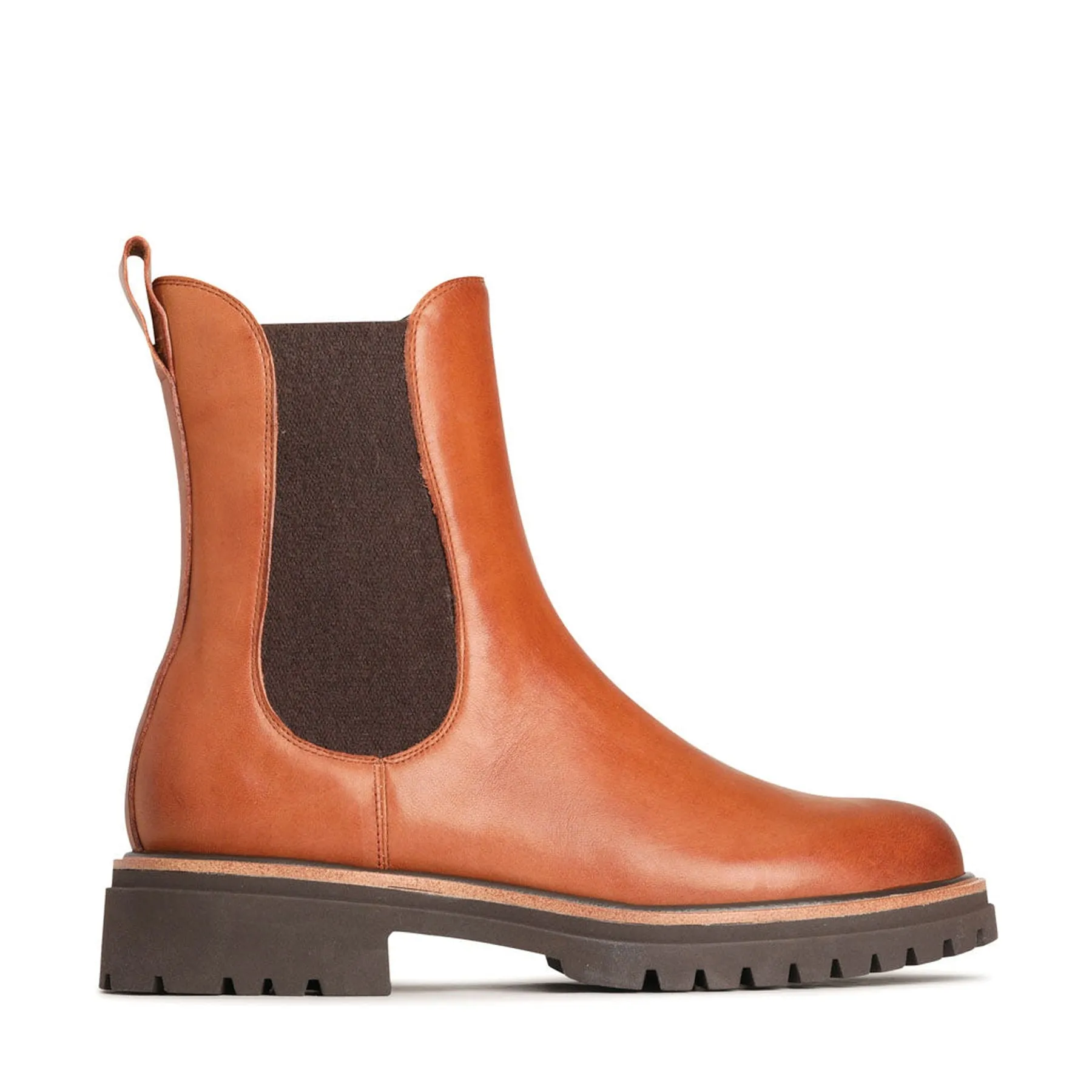 ABBEY LEATHER CHELSEA ANKLE BOOTS