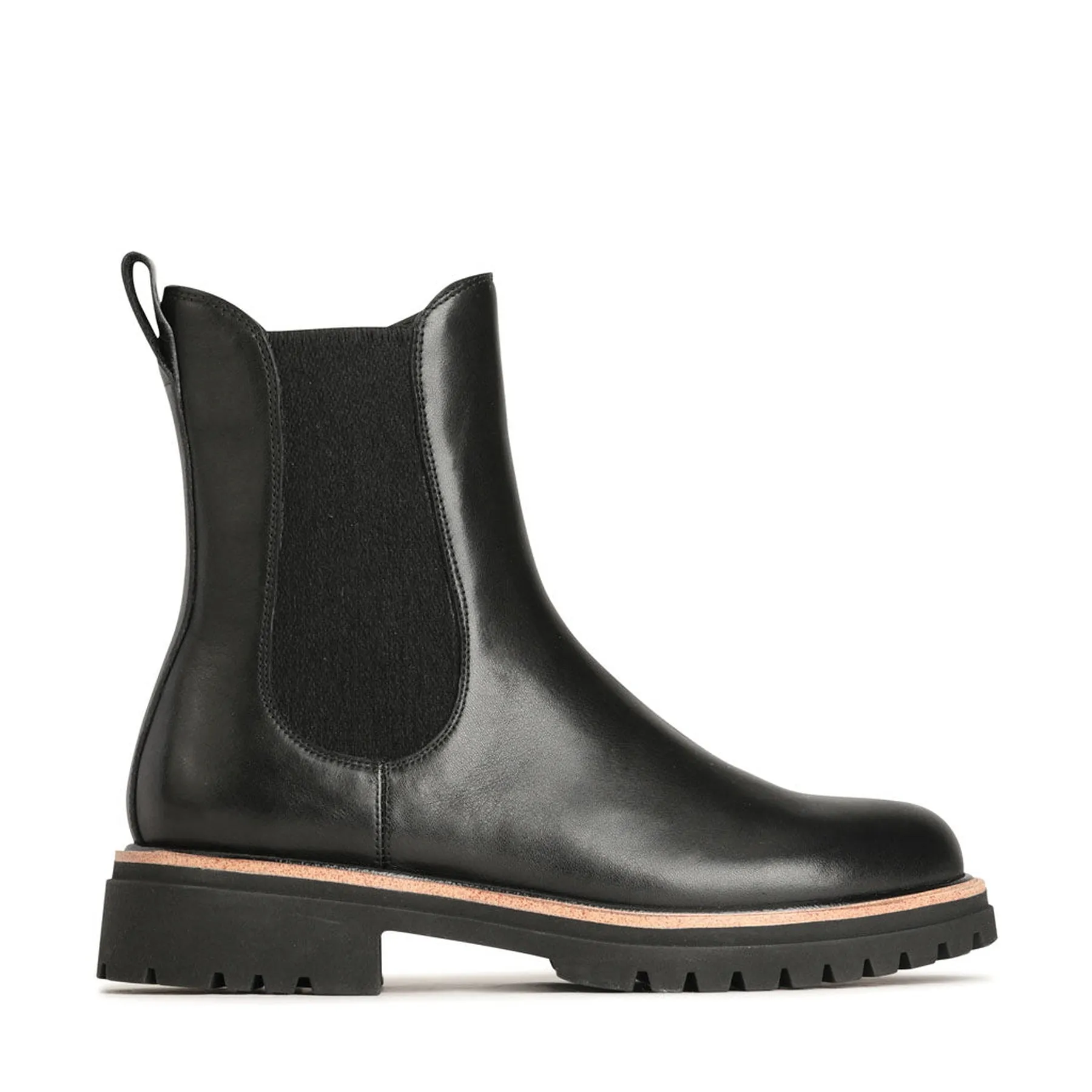 ABBEY LEATHER CHELSEA ANKLE BOOTS