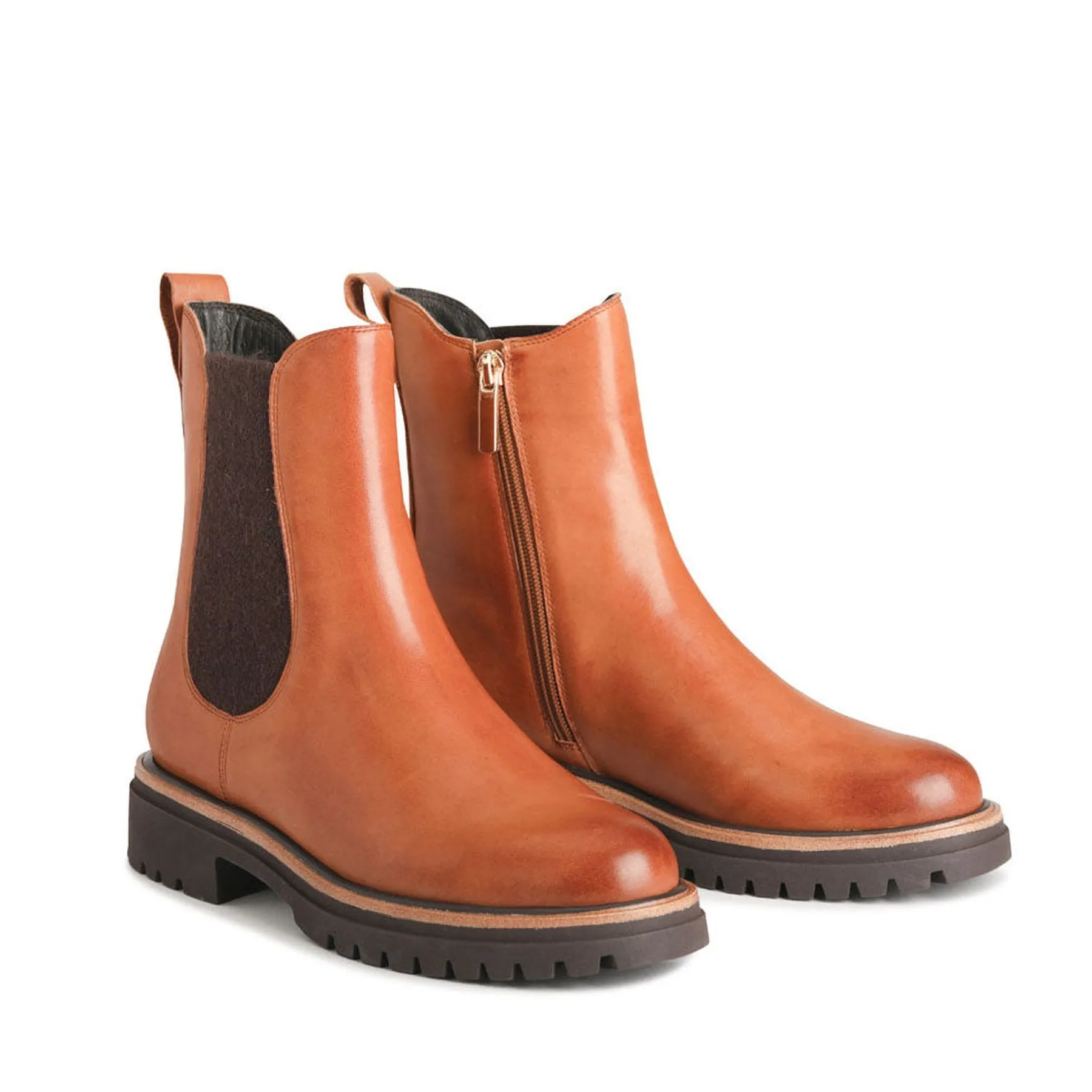 ABBEY LEATHER CHELSEA ANKLE BOOTS