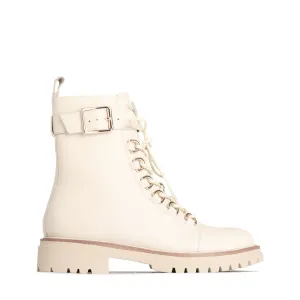 ABIRA LEATHER LACE-UP COMBAT BOOTS