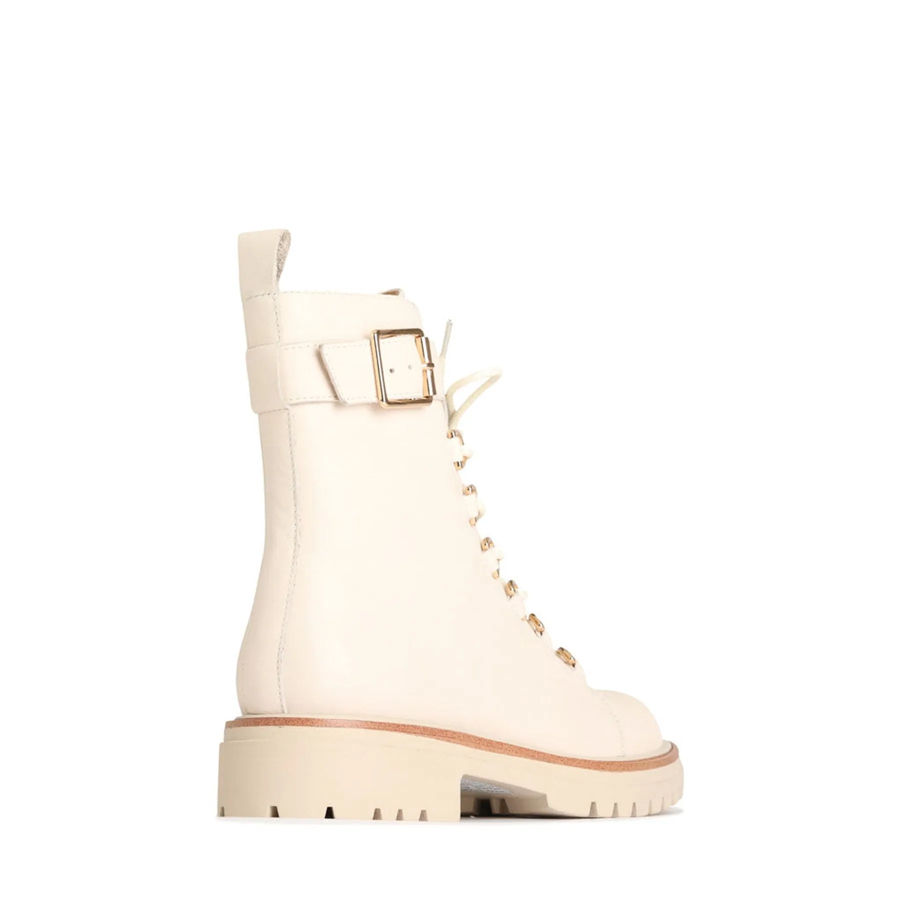 ABIRA LEATHER LACE-UP COMBAT BOOTS