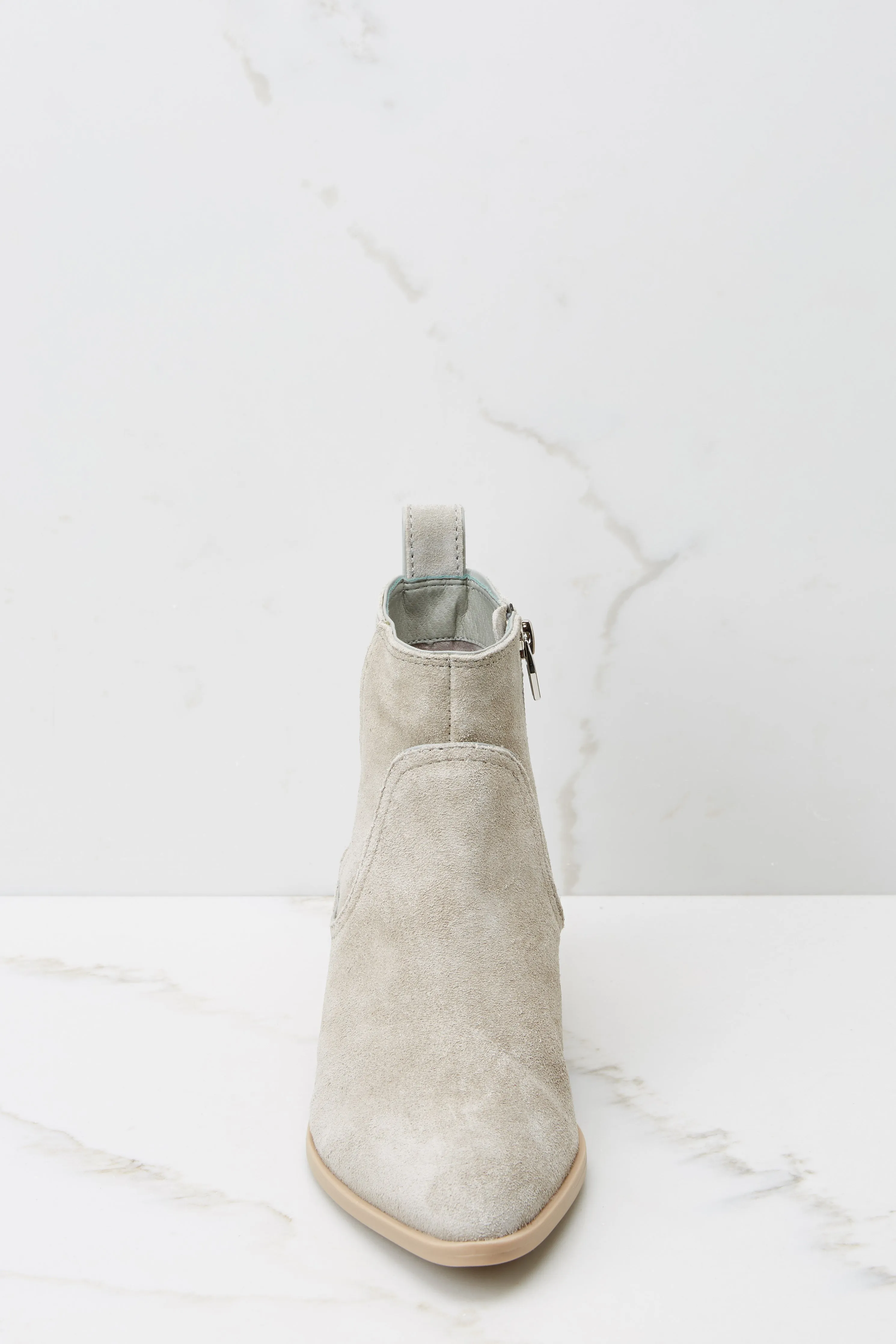 Able Concrete Grey Suede Booties
