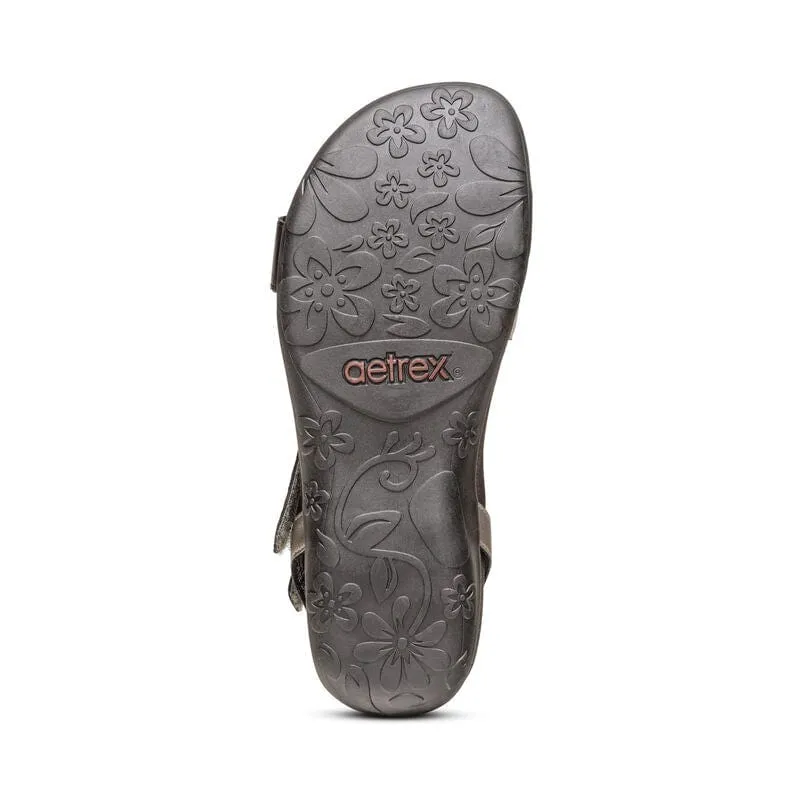 Aetrex Women's Gabby Sandals- Black Multi