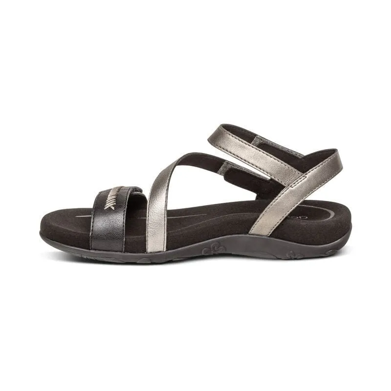 Aetrex Women's Gabby Sandals- Black Multi