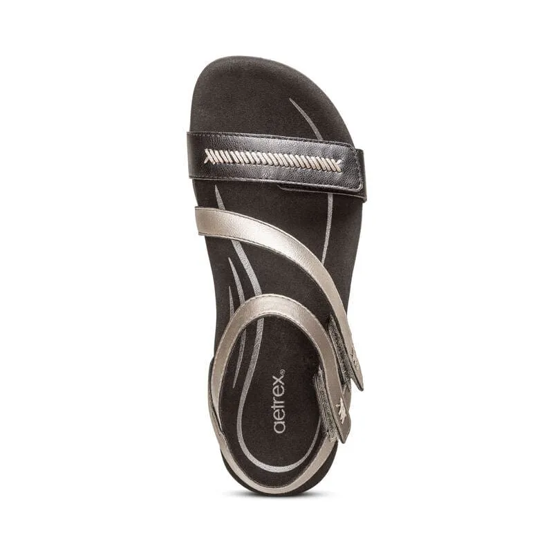Aetrex Women's Gabby Sandals- Black Multi