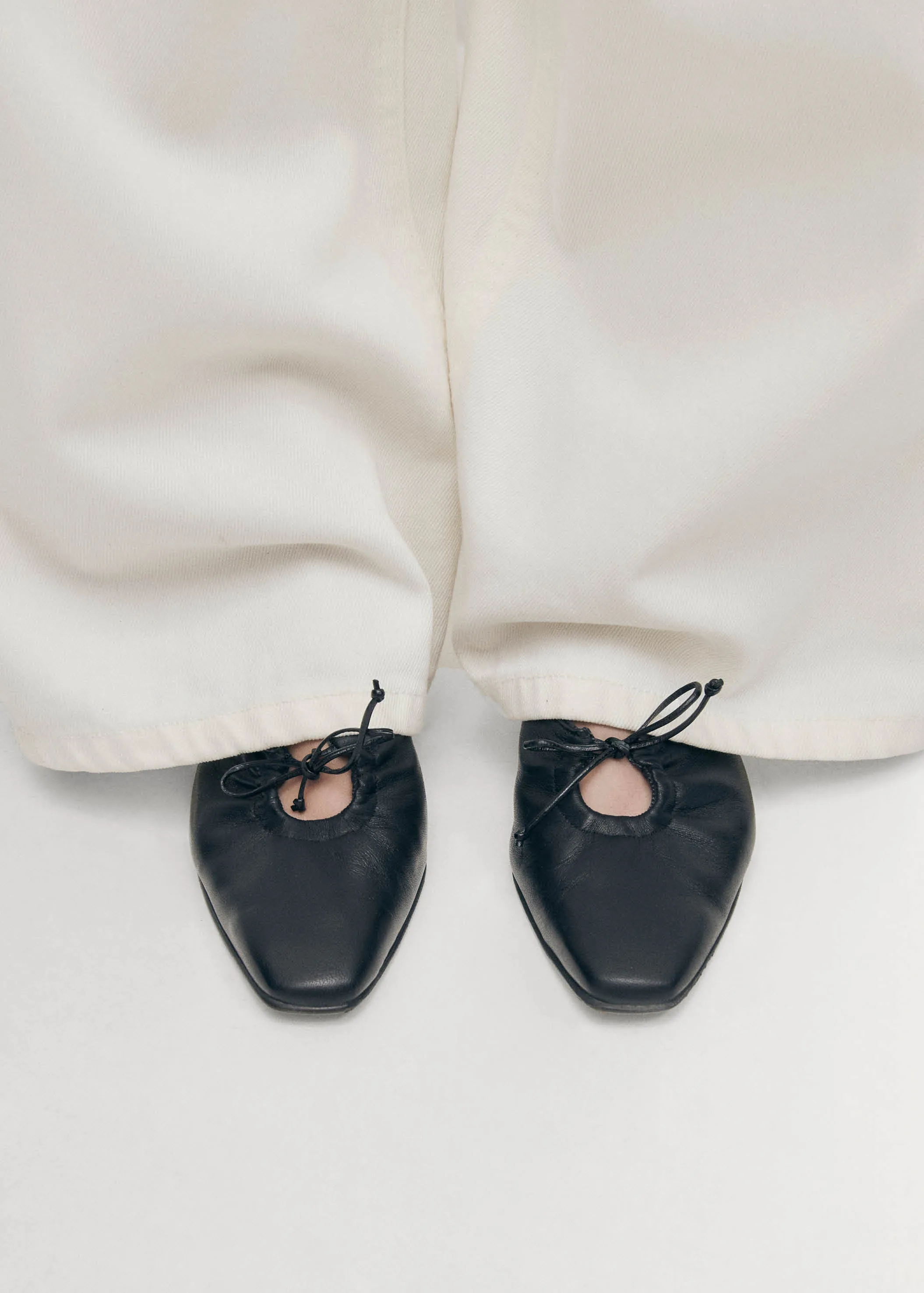 Amar Black Leather Mules