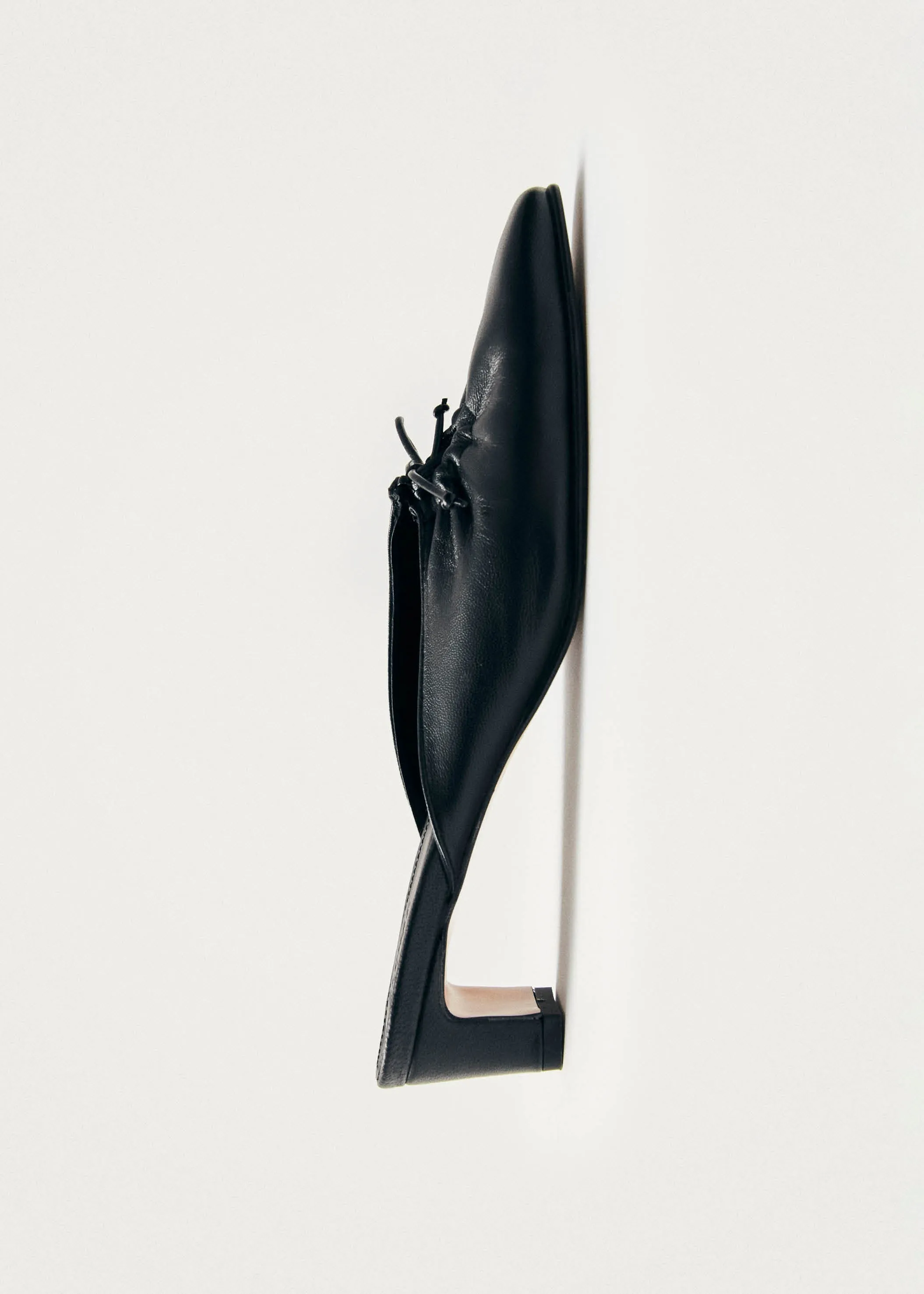 Amar Black Leather Mules