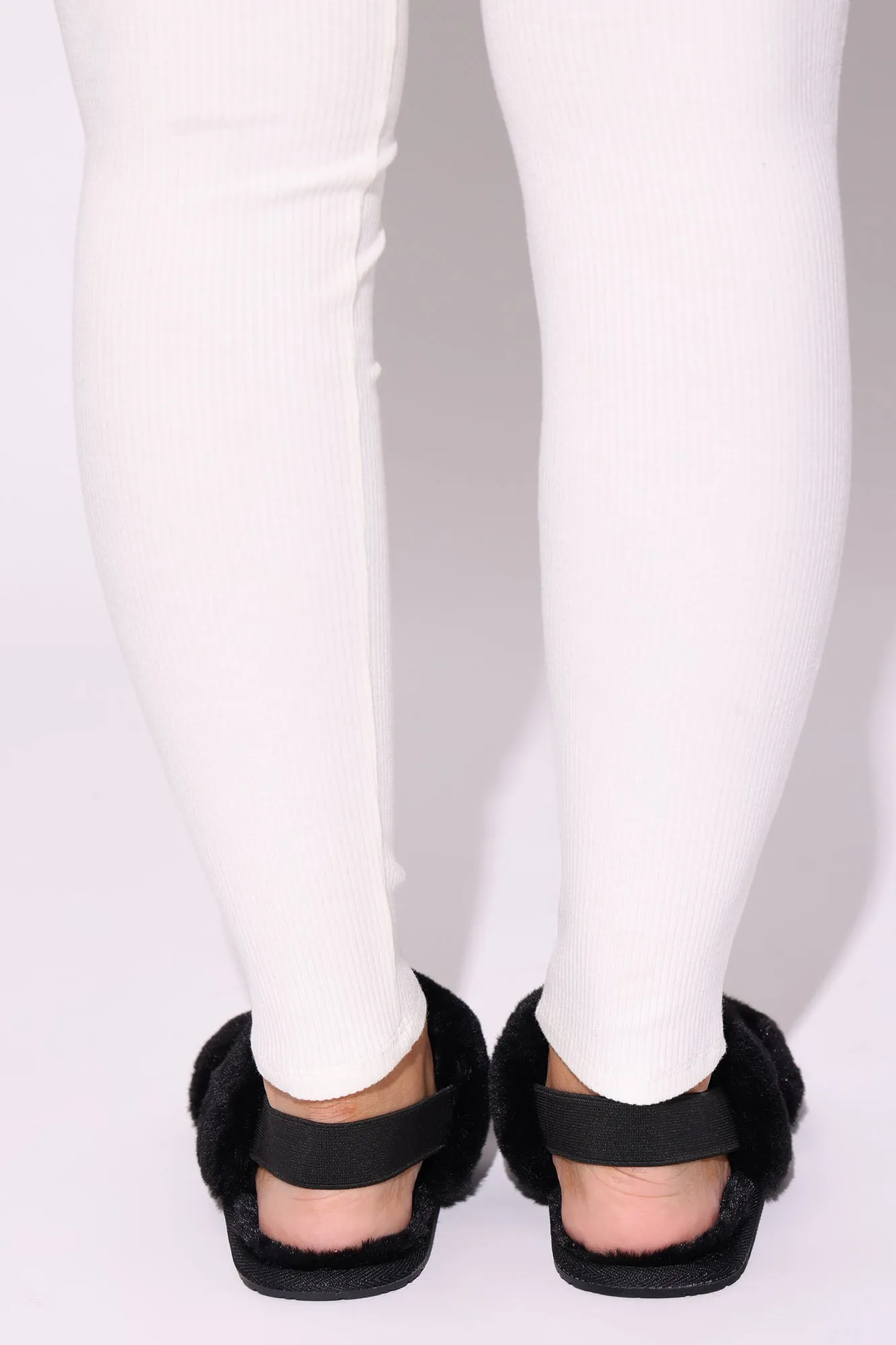 Amelia Double Strap Slippers - Black