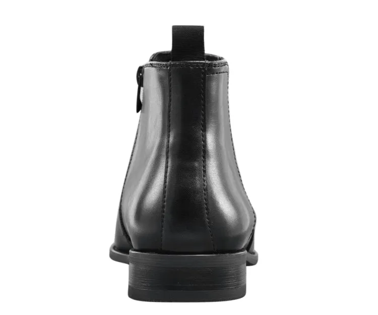 Asher Green Ag914C Men's Black Leather Chelsea Dress Boots