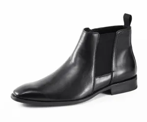 Asher Green Ag914C Men's Black Leather Chelsea Dress Boots