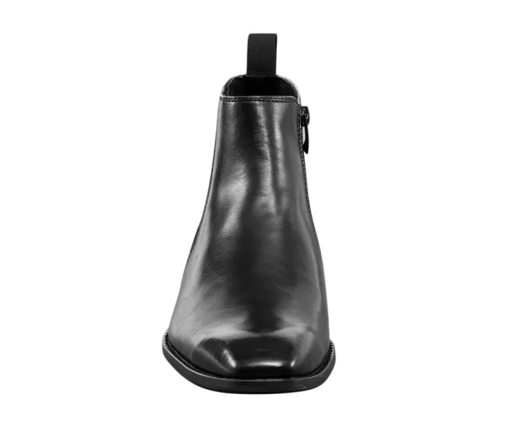 Asher Green Ag914C Men's Black Leather Chelsea Dress Boots