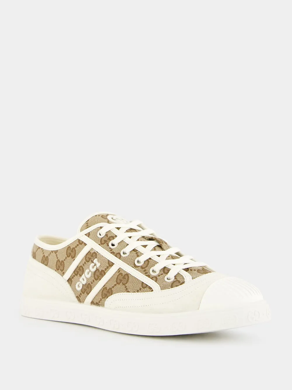 Beige GG Canvas Sneakers