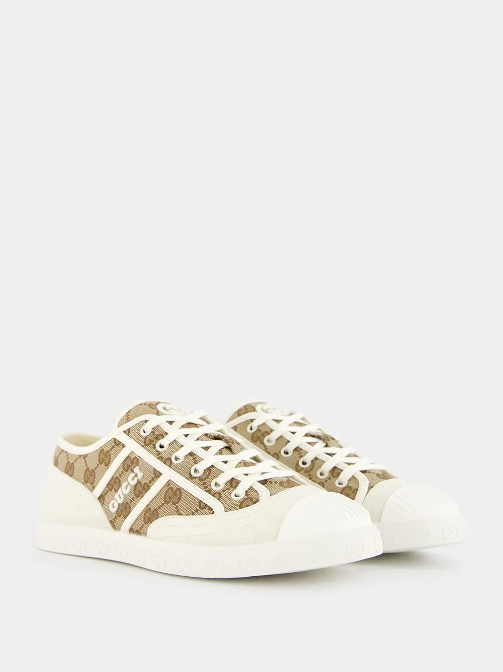 Beige GG Canvas Sneakers