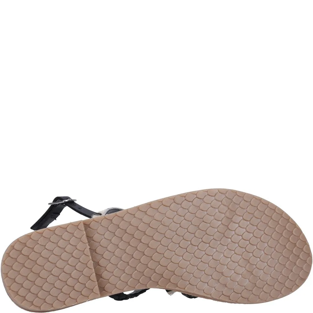 Black Amanda Strappy Sandals