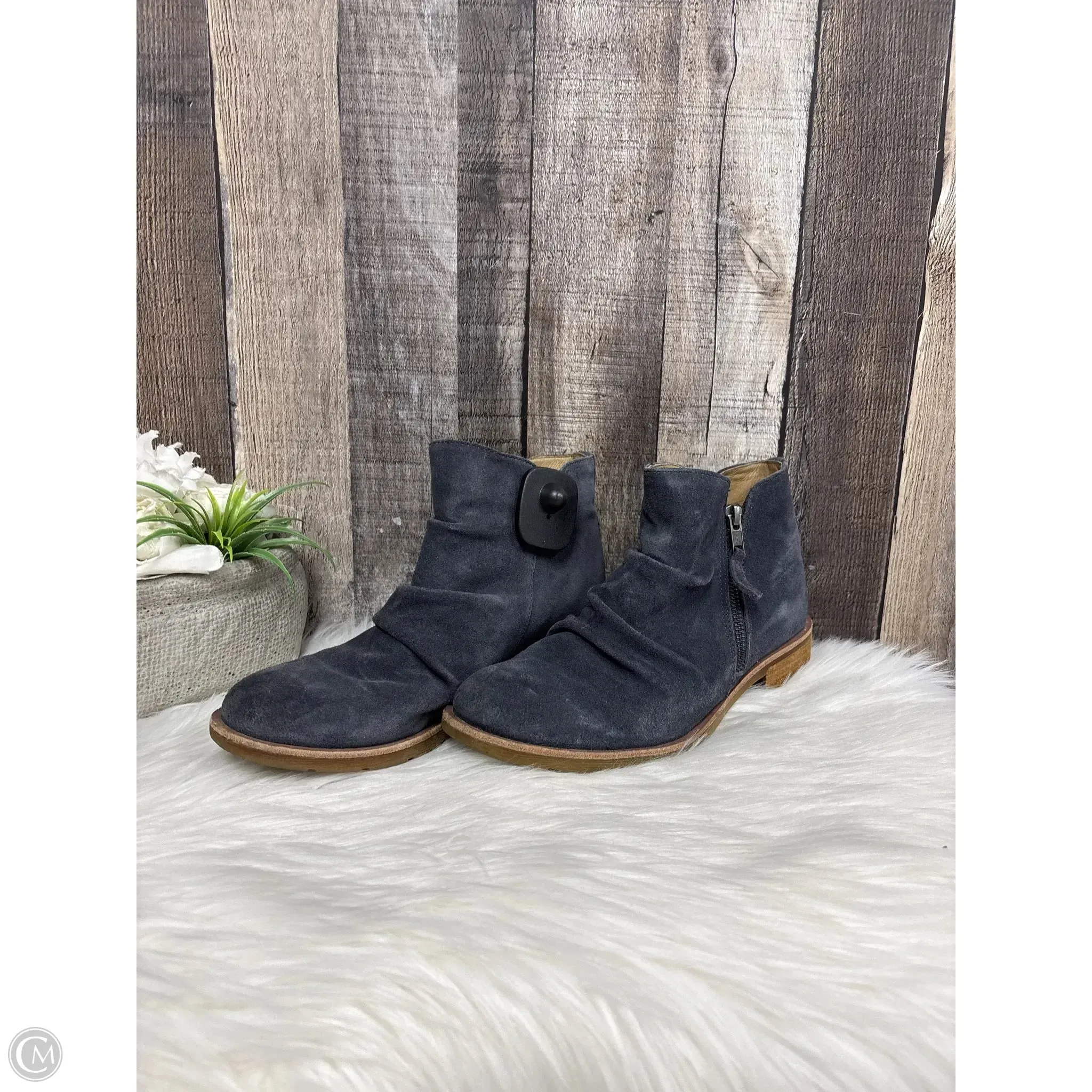 Boots Ankle Flats By Sofft In Blue, Size: 8