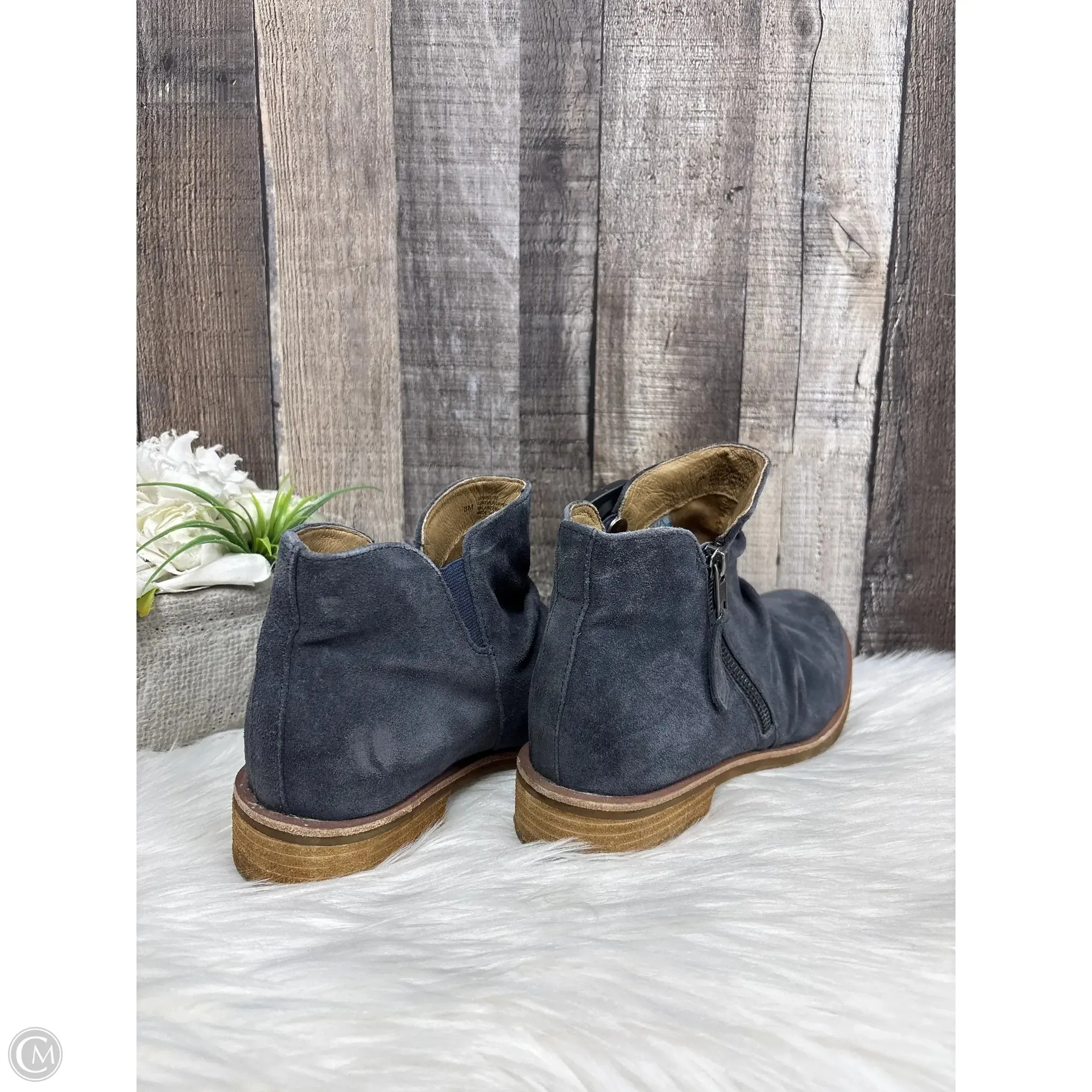Boots Ankle Flats By Sofft In Blue, Size: 8
