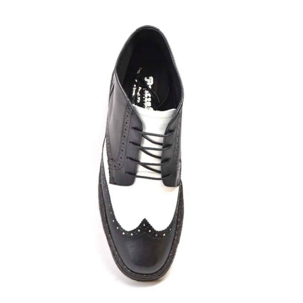 British Walkers Playboy Wingtips Men's Two Tone Leather High Top Boots