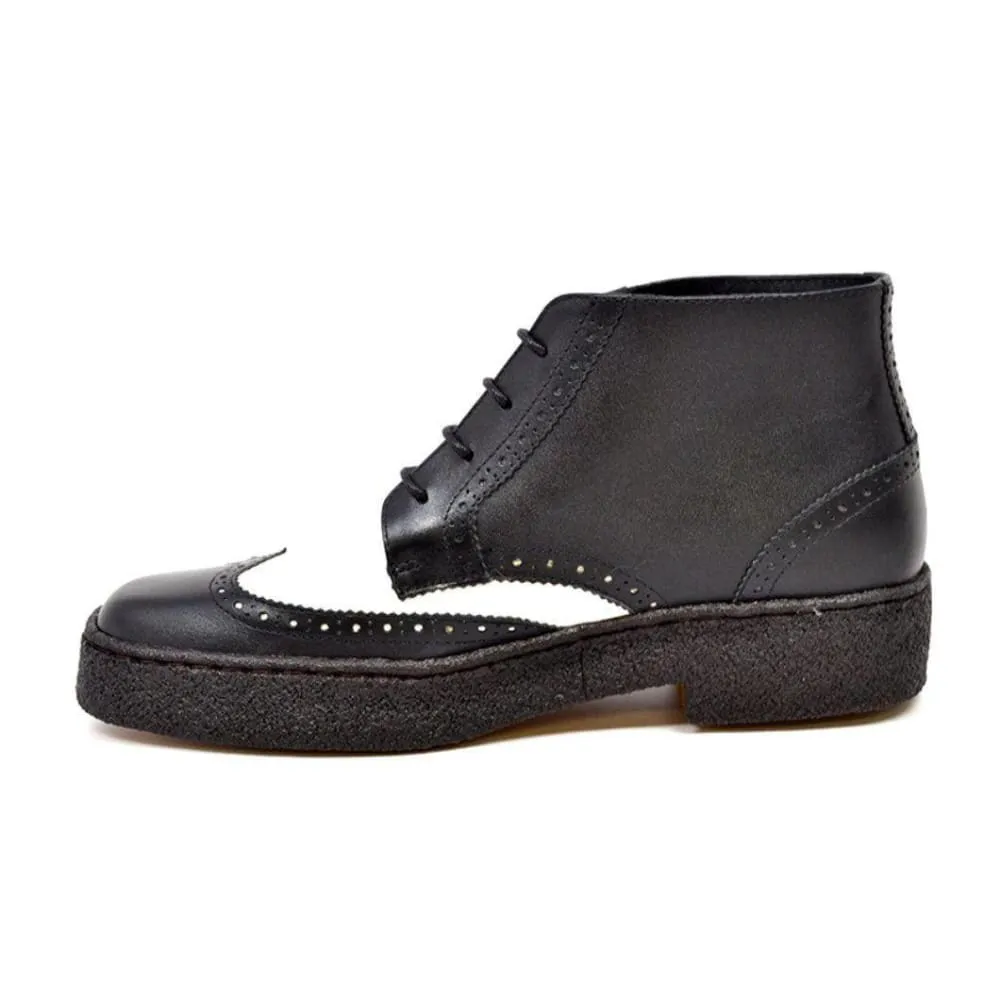 British Walkers Playboy Wingtips Men's Two Tone Leather High Top Boots