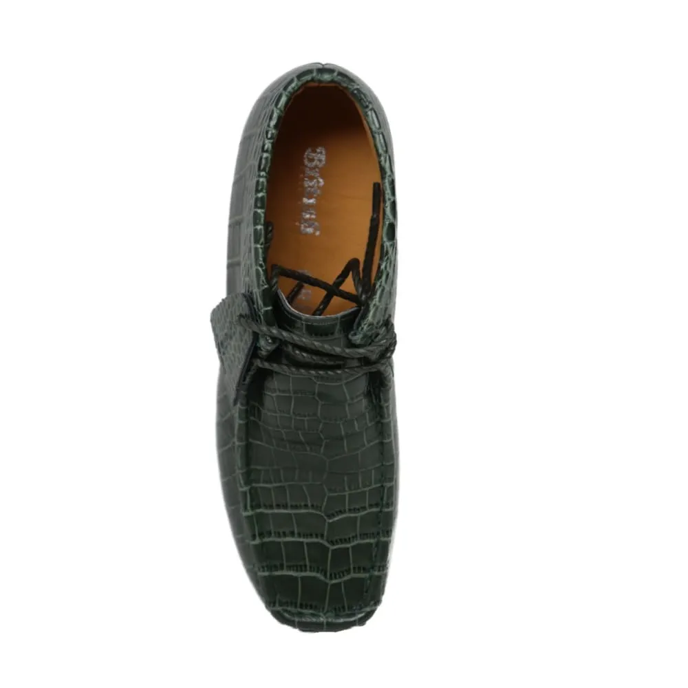 British Walkers Wallabee Boot Gators Men's Green Alligator Leather Limited Edition Style