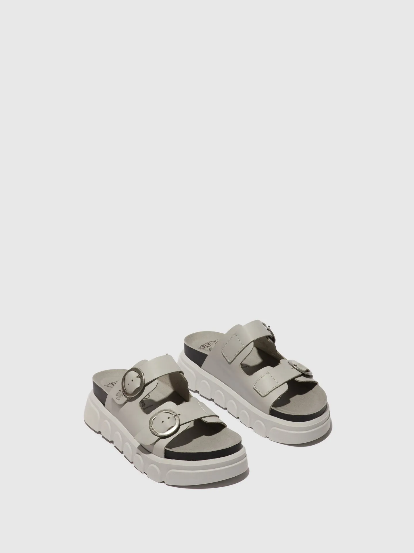 Buckle Mules CIDE946FLY CLOUD