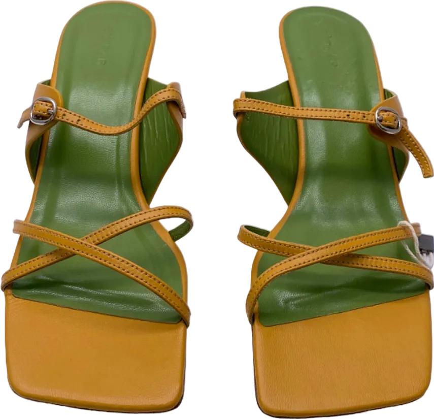 By Far Yellow Candy Strappy Heeled Sandals EU 37 UK 4