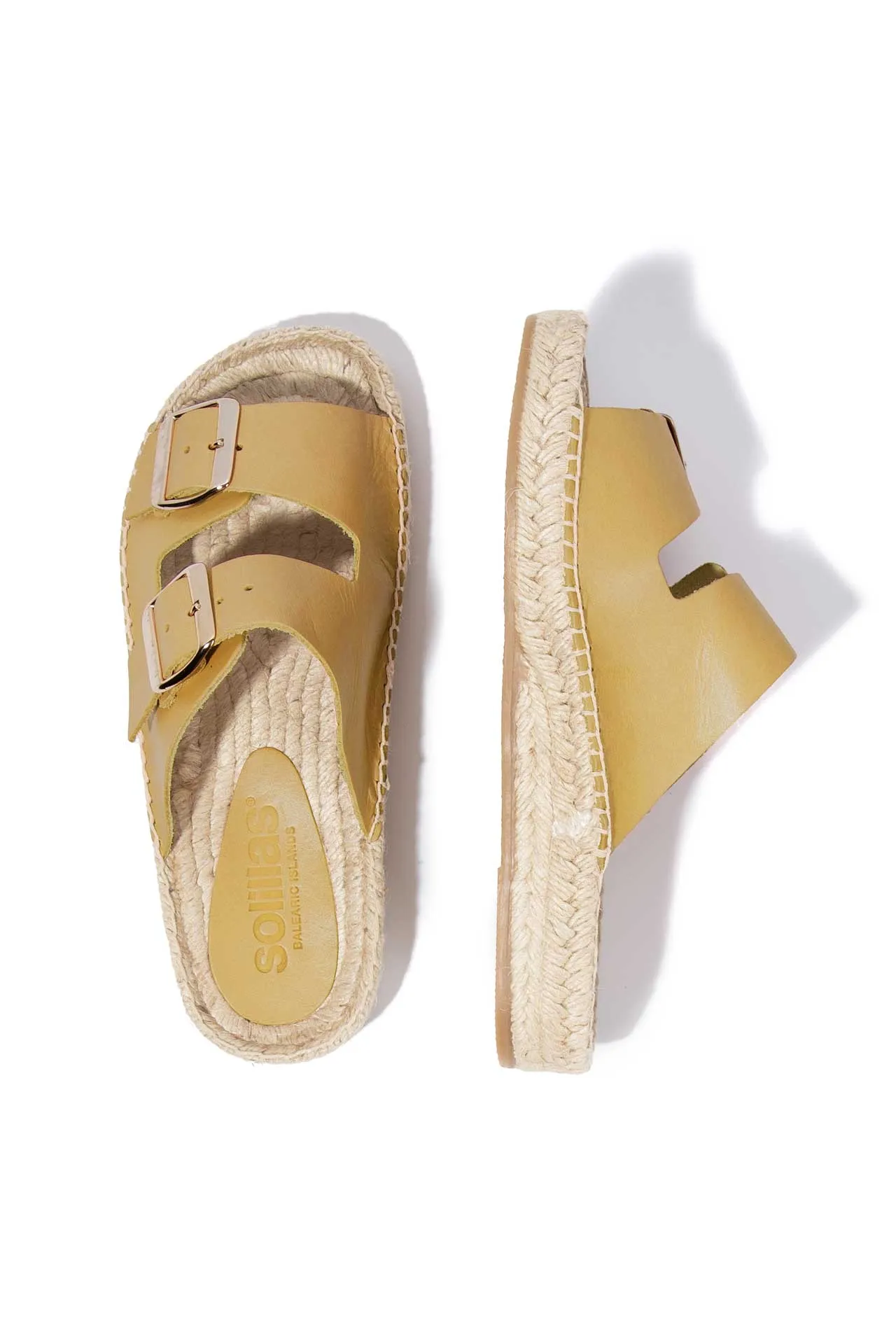 Canario Neva - Yellow Leather Buckle Espadrille