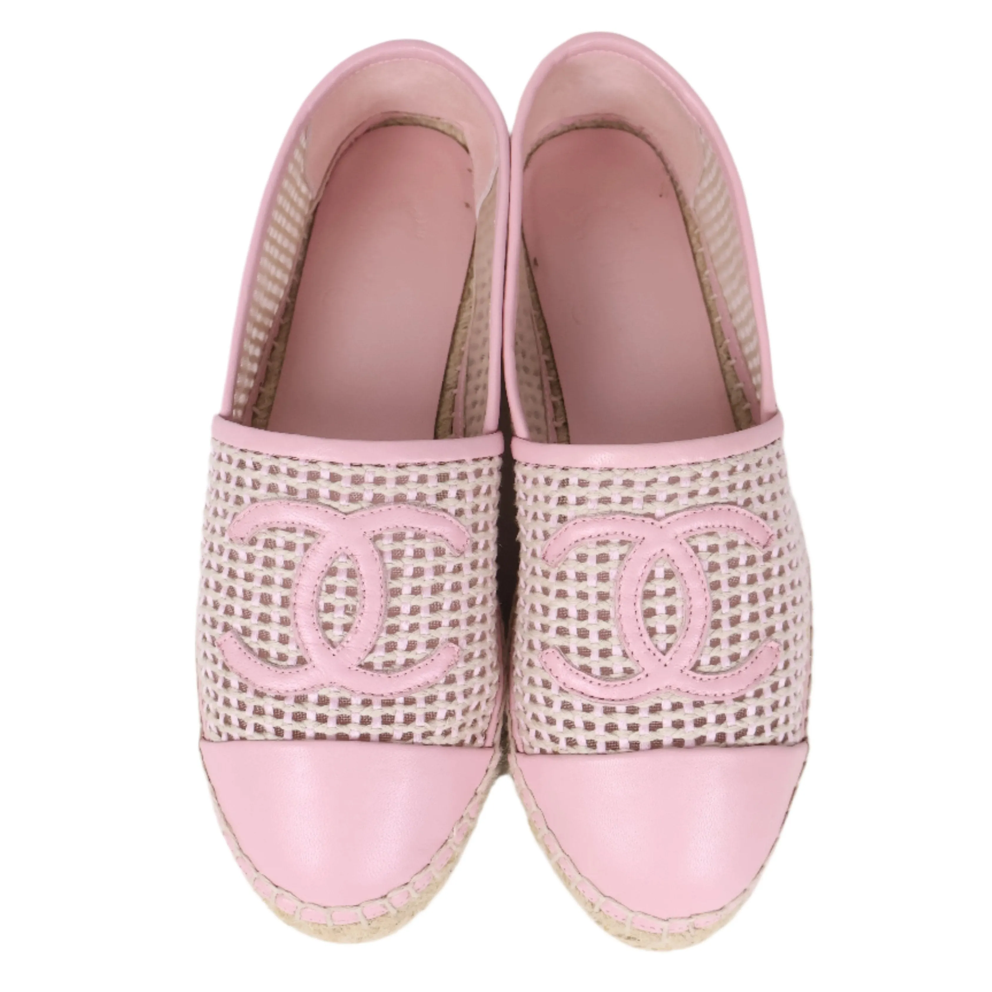 Chanel Espadrilles Mesh Light Pink Beige