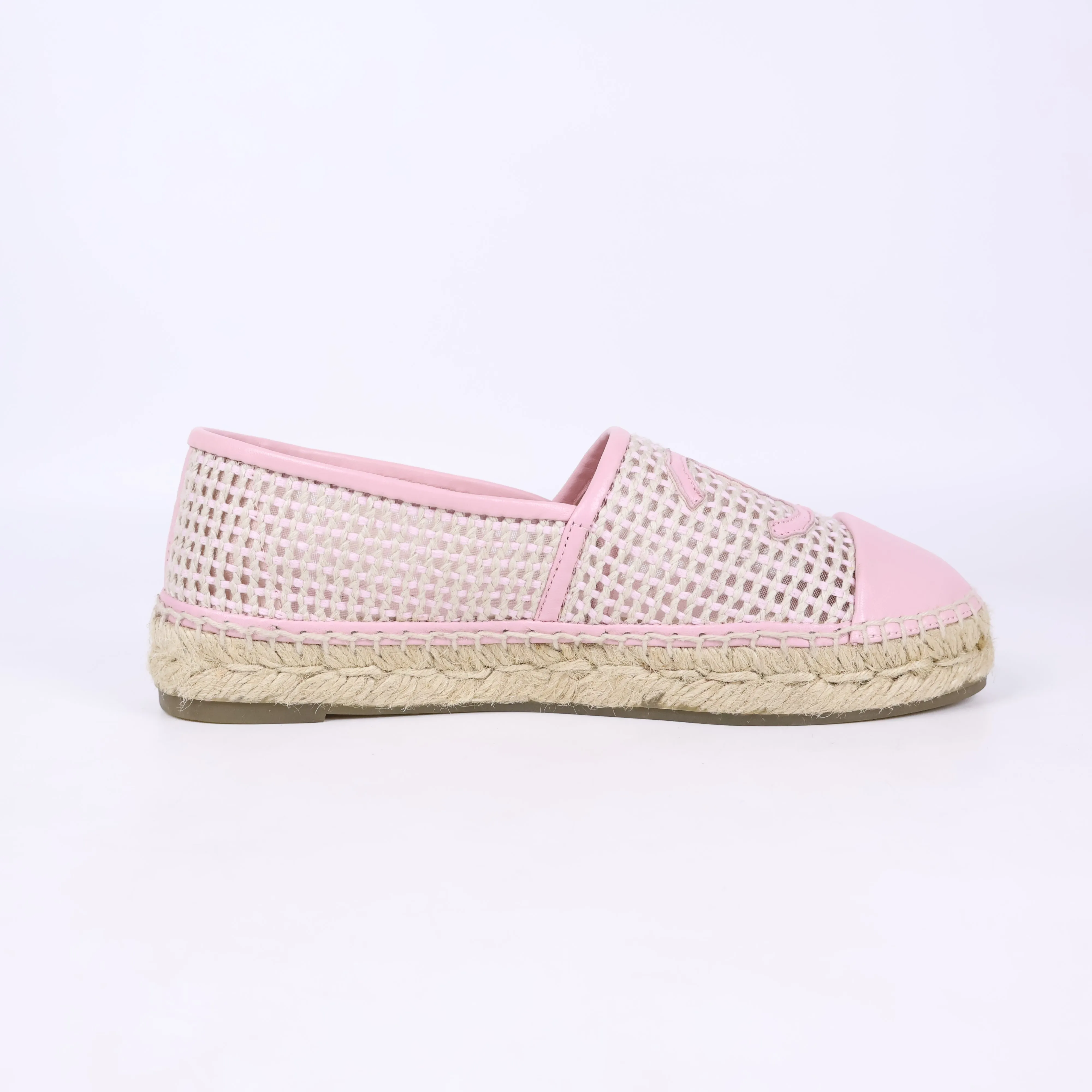 Chanel Espadrilles Mesh Light Pink Beige