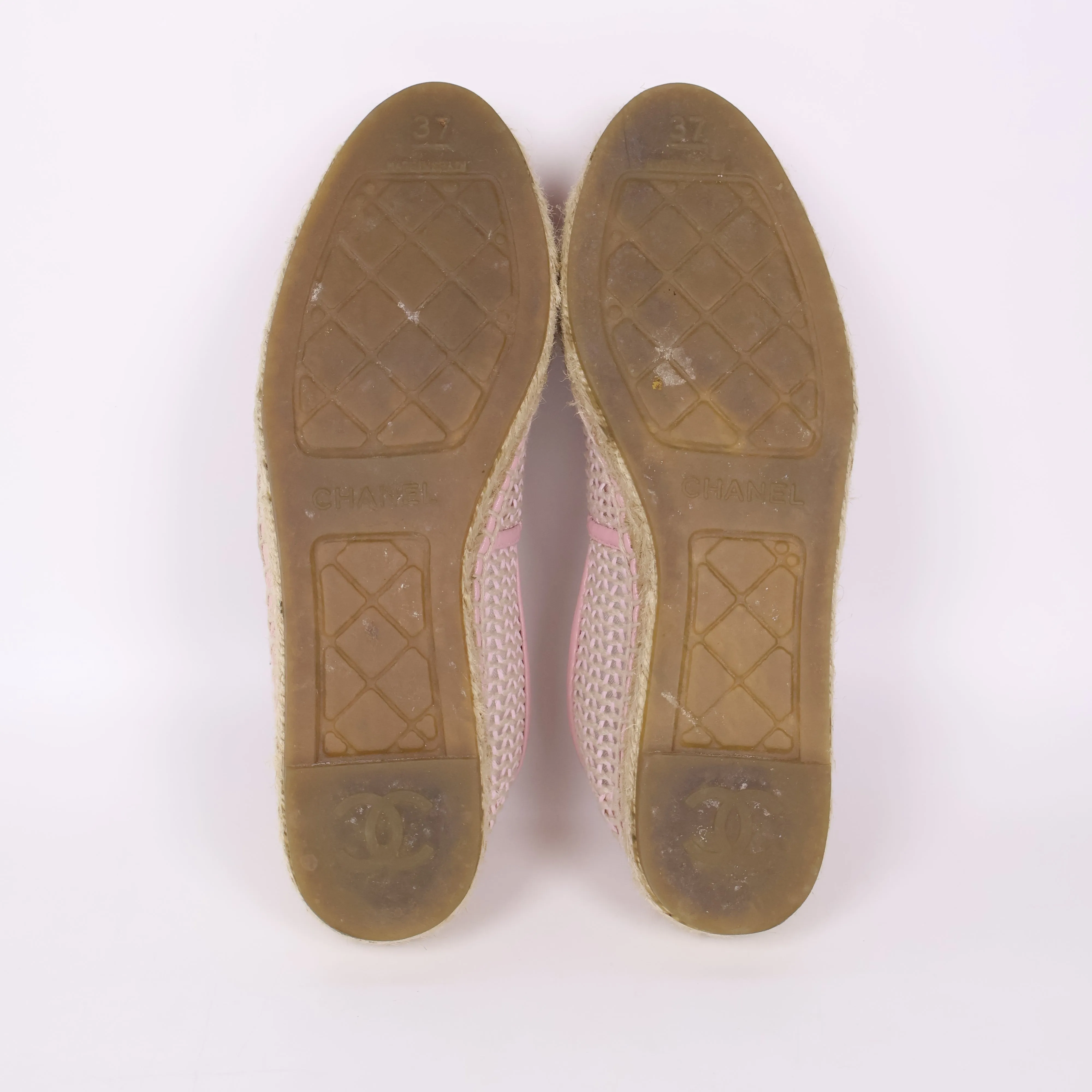 Chanel Espadrilles Mesh Light Pink Beige