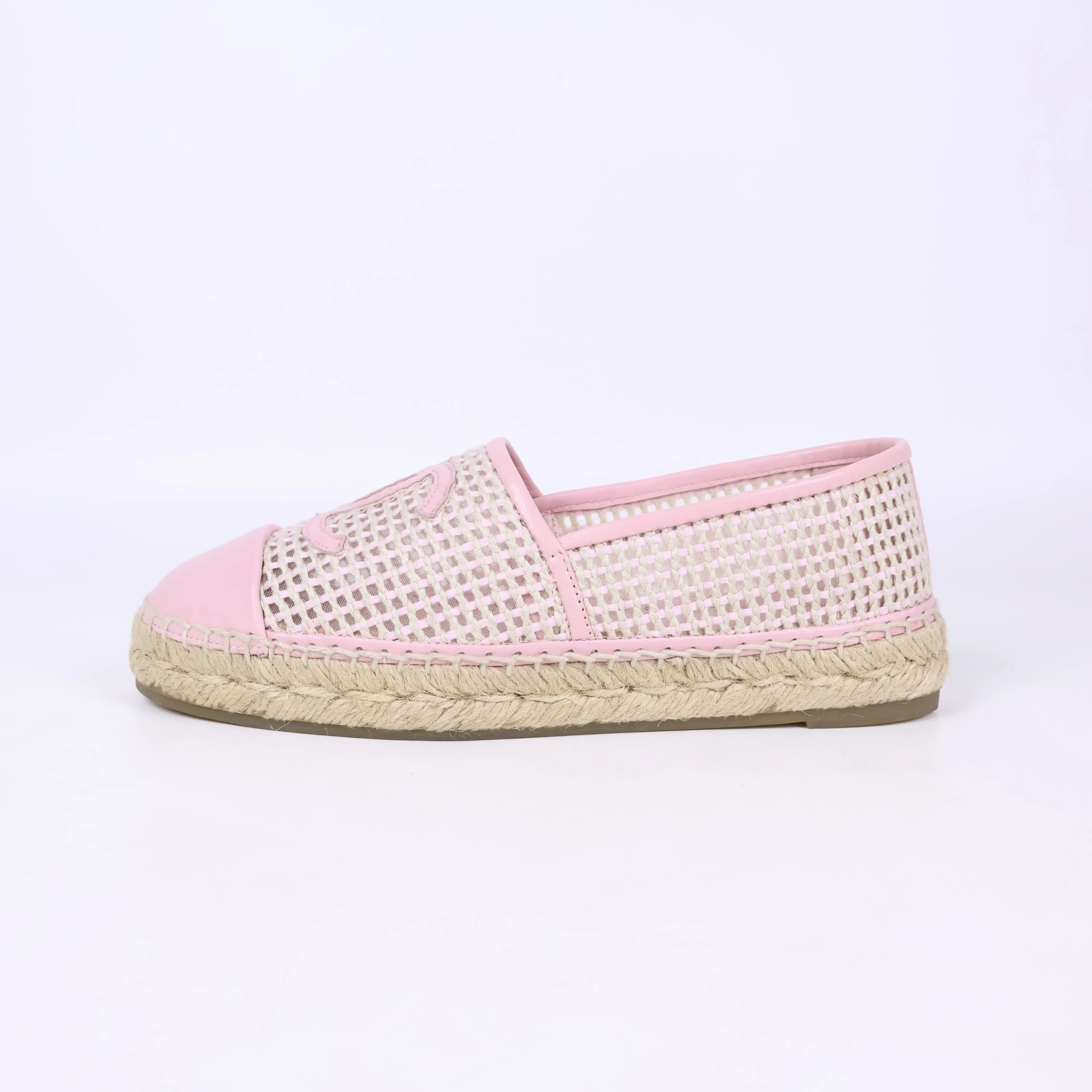 Chanel Espadrilles Mesh Light Pink Beige