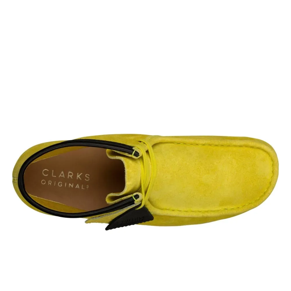 Clarks Originals Wallabee Boots Men's Lime Yellow Suede 26162470