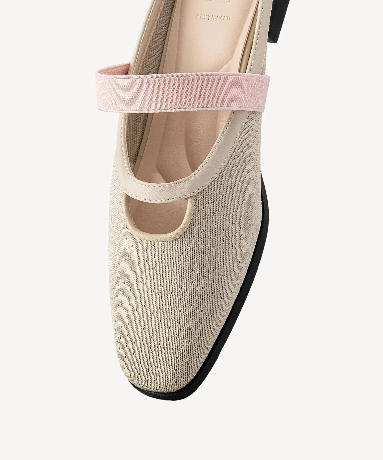 Commute Square Toe Flat  Mules