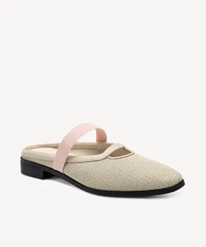 Commute Square Toe Flat  Mules