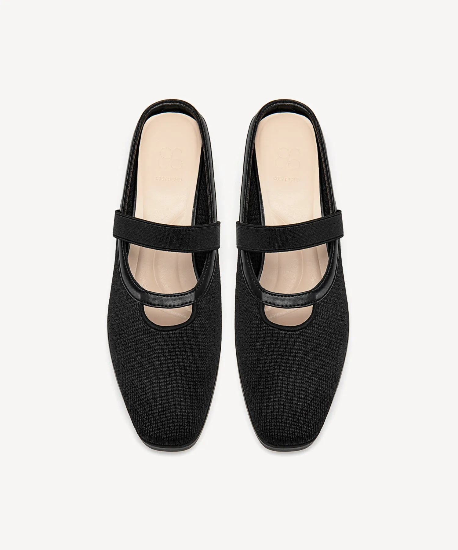 Commute Square Toe Flat  Mules