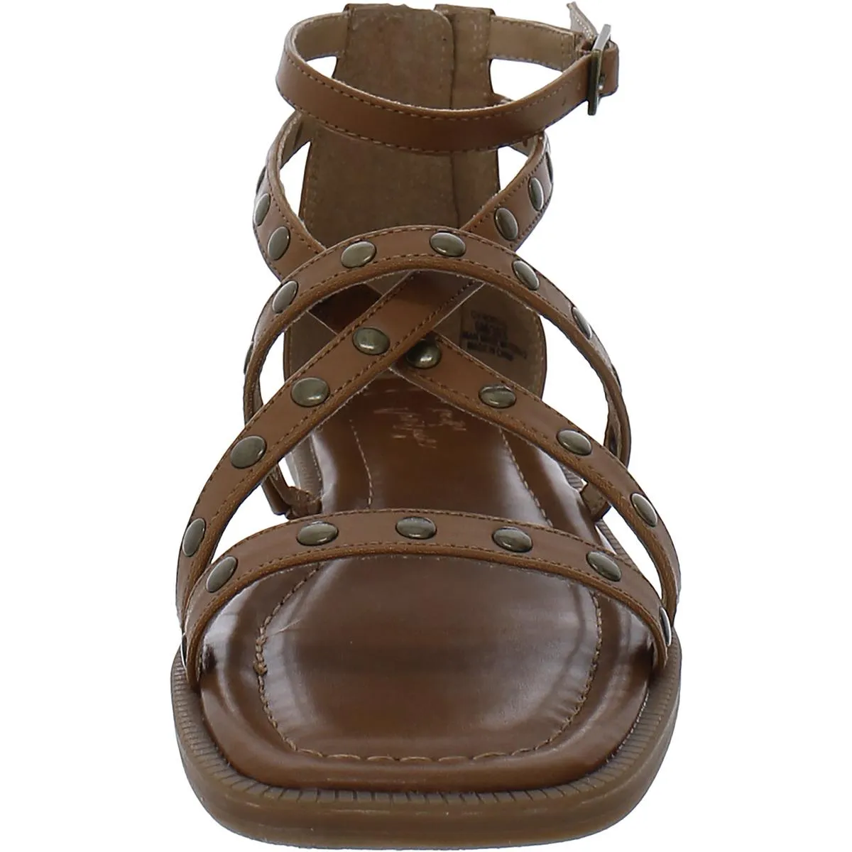 Crown Vintage Womens Norti Faux Leather Ankle Strap Strappy Sandals