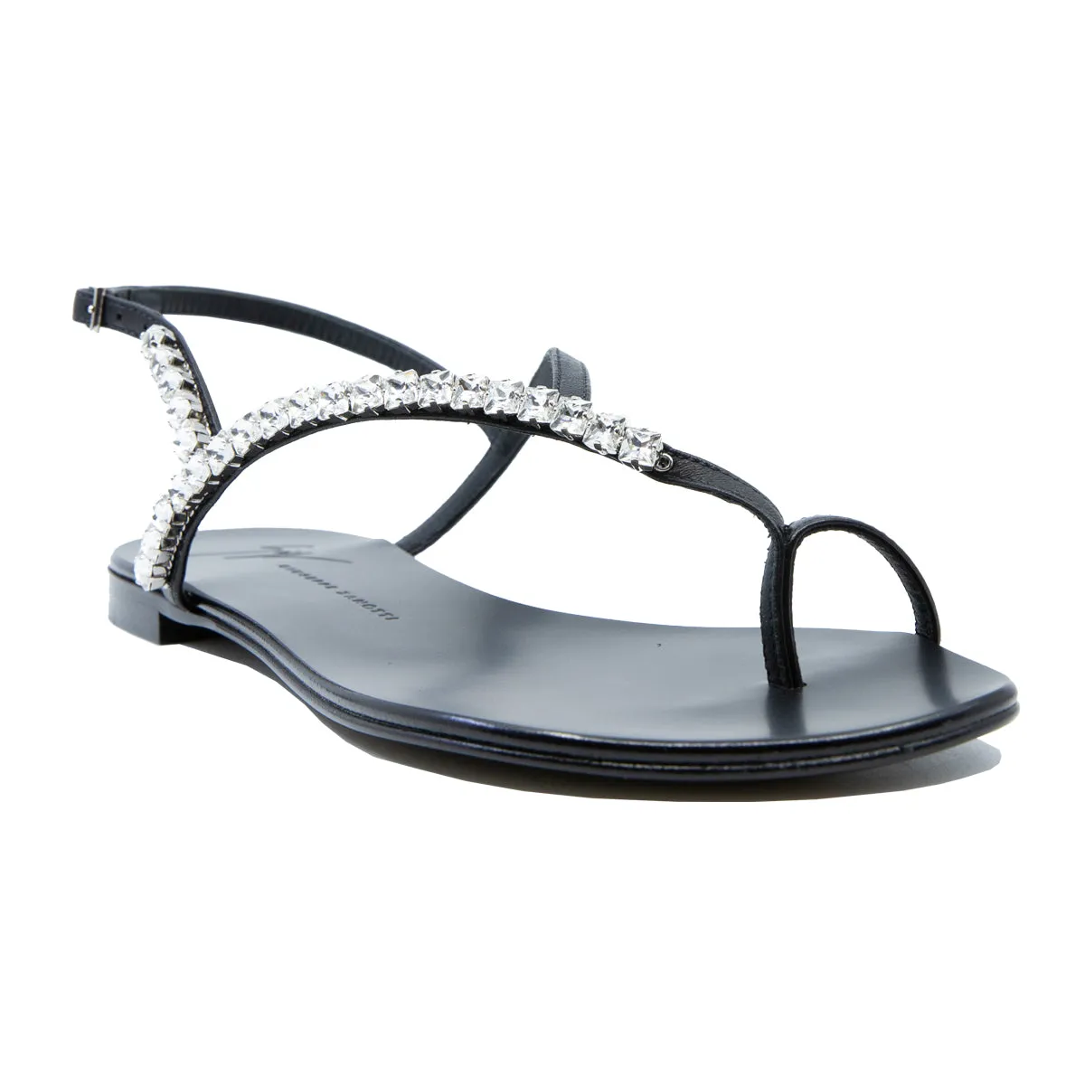 Crystal Detail Flat Sandals
