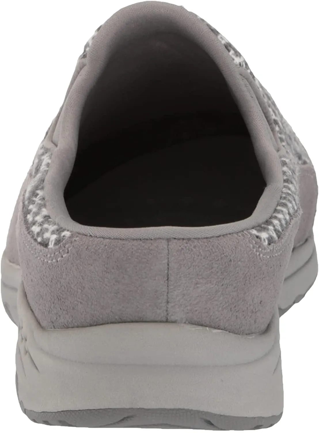 Easy Spirit Travel Time Round Closed-Toe Slip On Mule Clog Grey 030 X-Wide