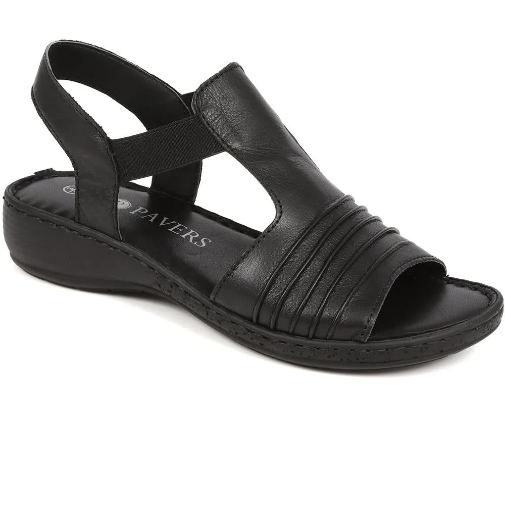 Elasticated Slip-On Sandals  - LUCK39021 / 326 152