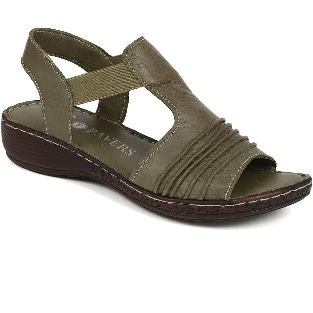 Elasticated Slip-On Sandals  - LUCK39021 / 326 152