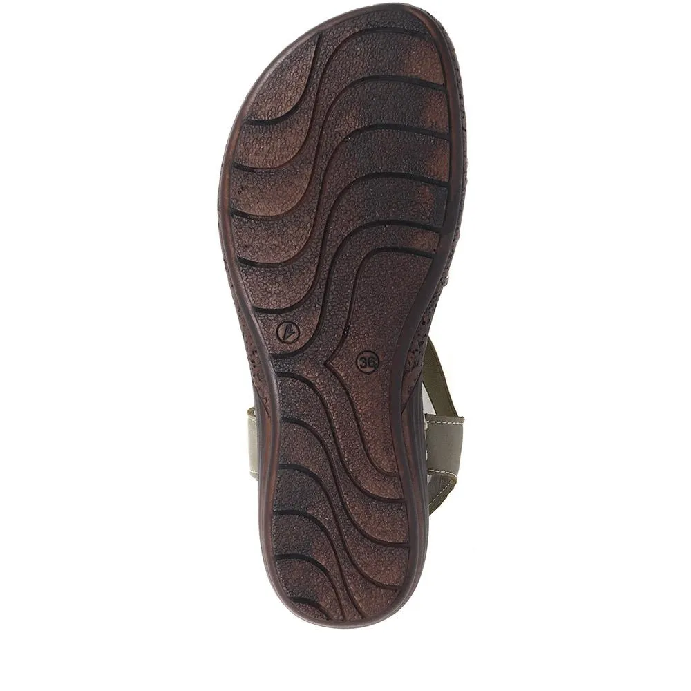 Elasticated Slip-On Sandals  - LUCK39021 / 326 152