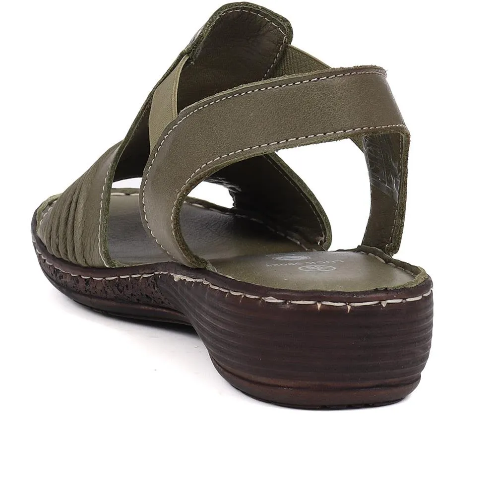 Elasticated Slip-On Sandals  - LUCK39021 / 326 152