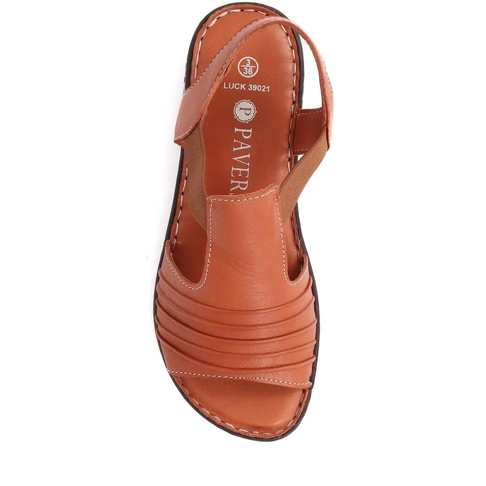 Elasticated Slip-On Sandals  - LUCK39021 / 326 152
