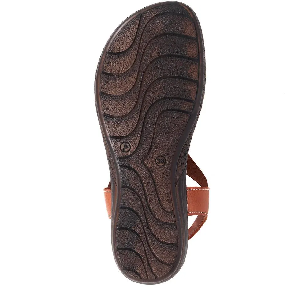 Elasticated Slip-On Sandals  - LUCK39021 / 326 152