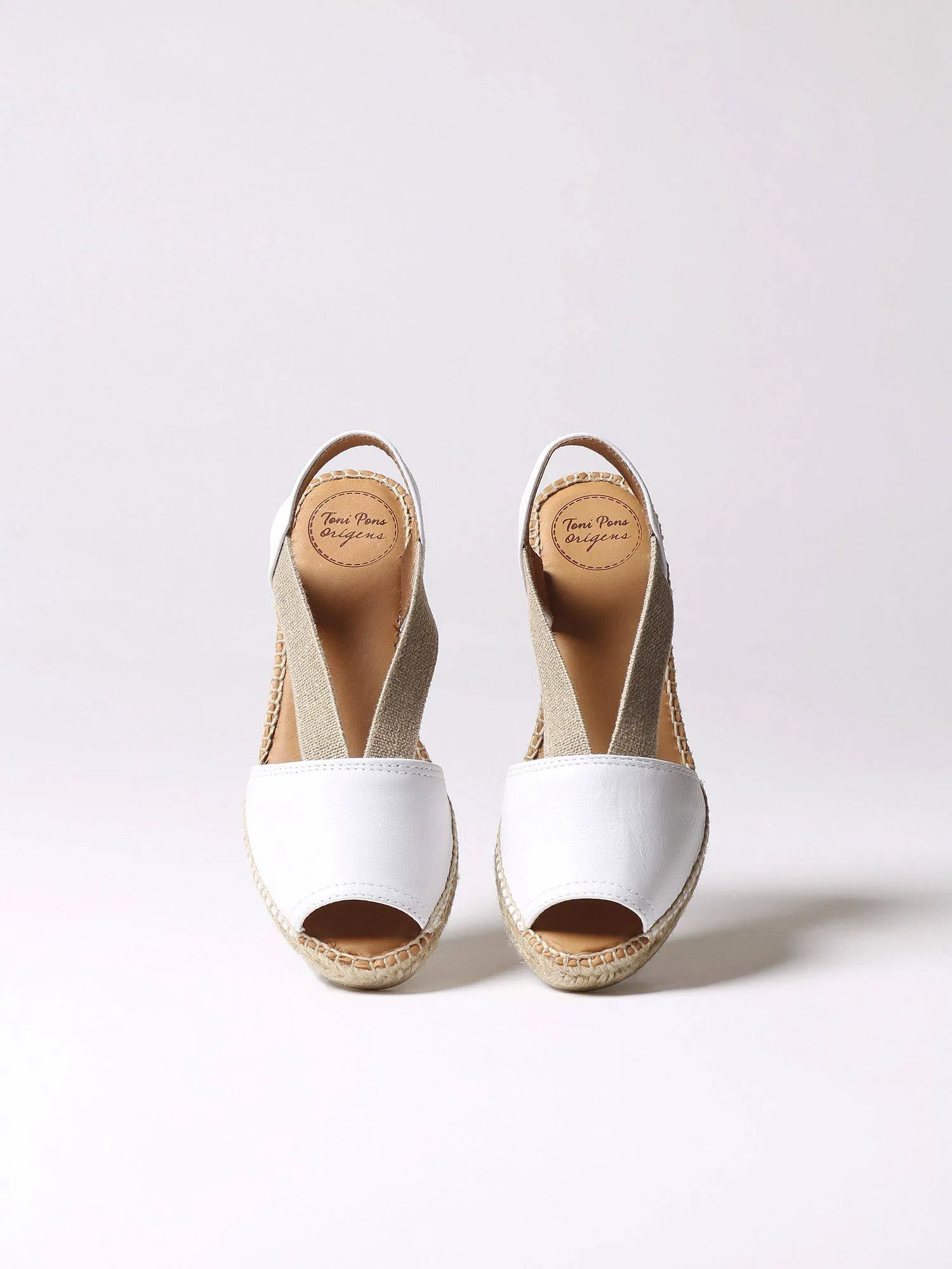 Etna Flat Leather Open Toe Espadrille