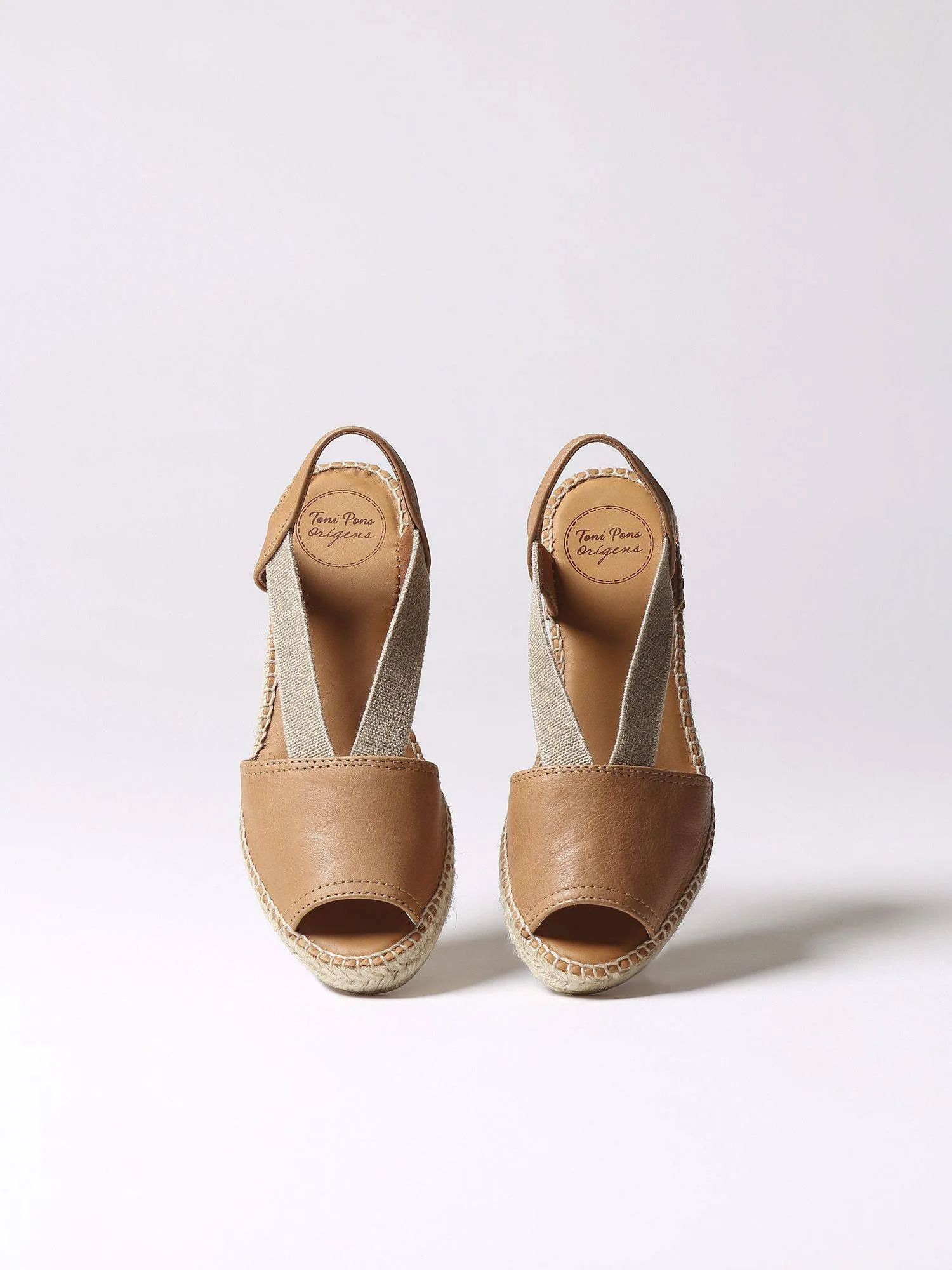 Etna Flat Leather Open Toe Espadrille