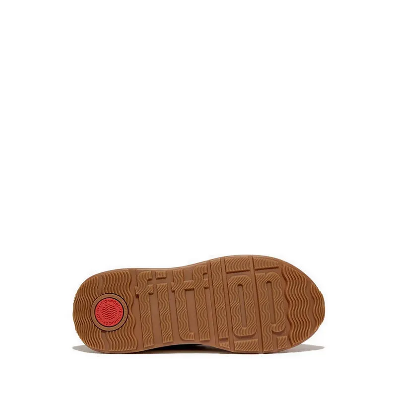 F-Mode Whipstitch Leather Flatform Sneakers