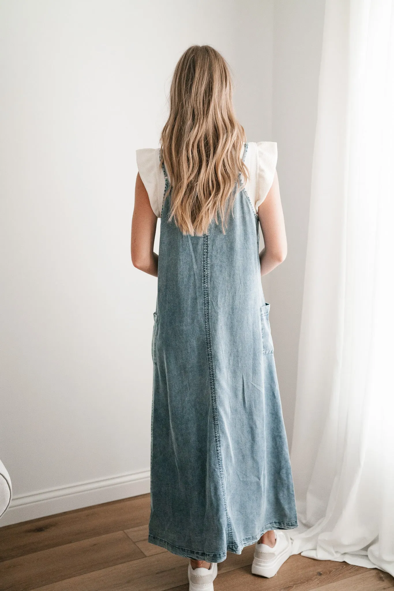 Fresh Fall Feeling Denim Midi Dress