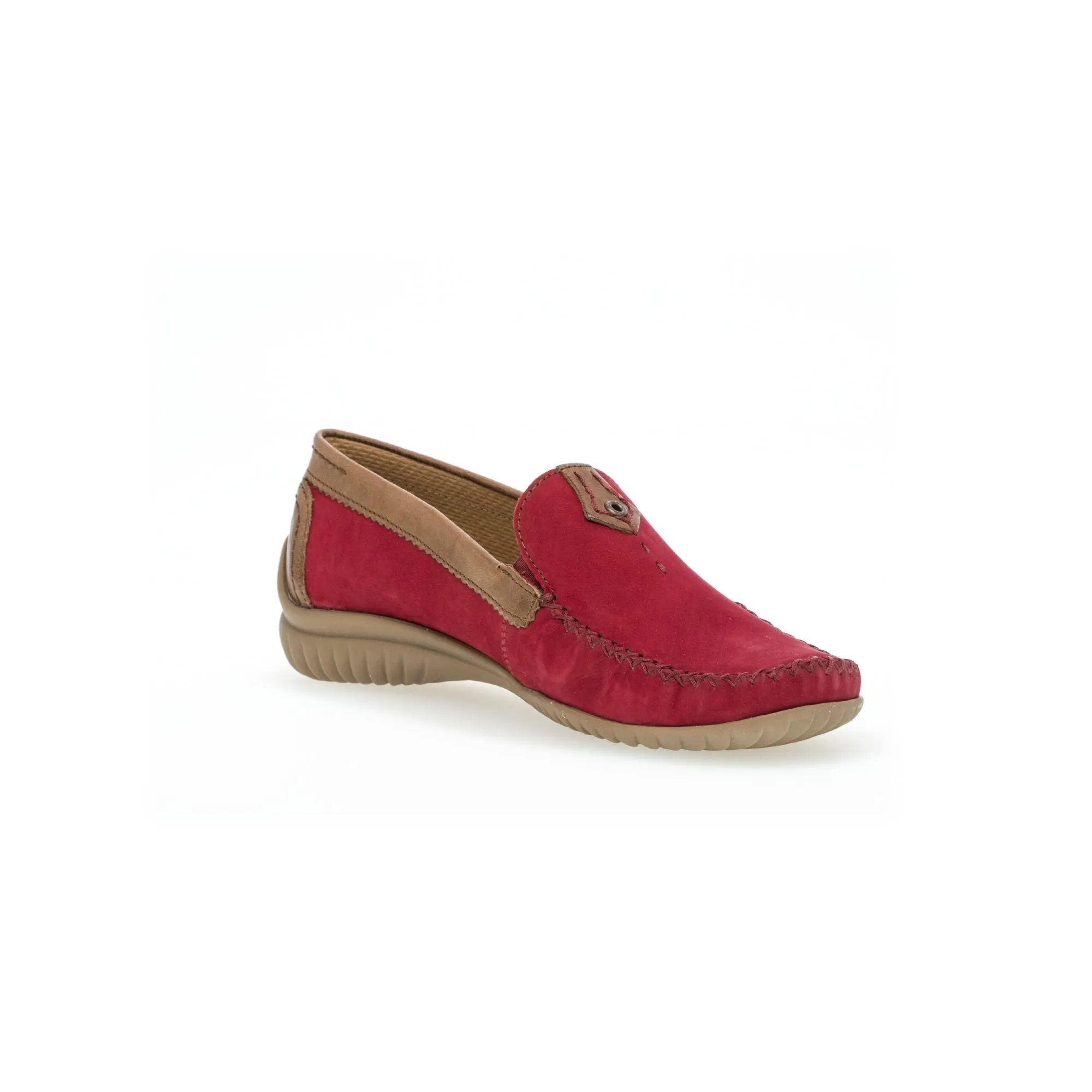 Gabor 46.090.48 California Ladies Red Leather Slip On Shoes