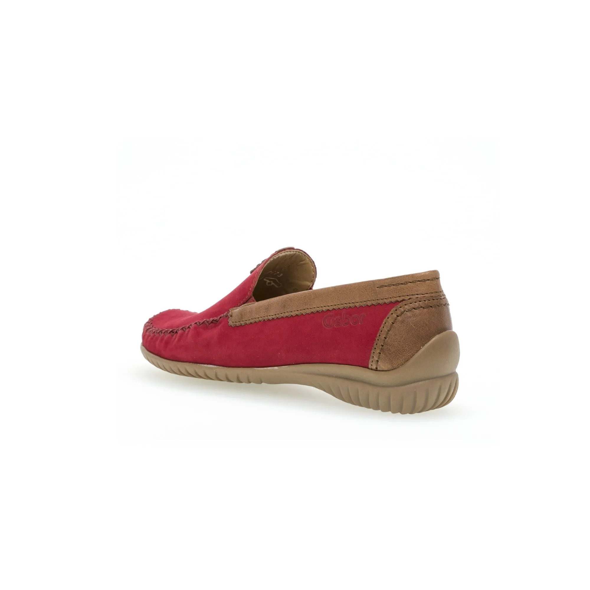 Gabor 46.090.48 California Ladies Red Leather Slip On Shoes