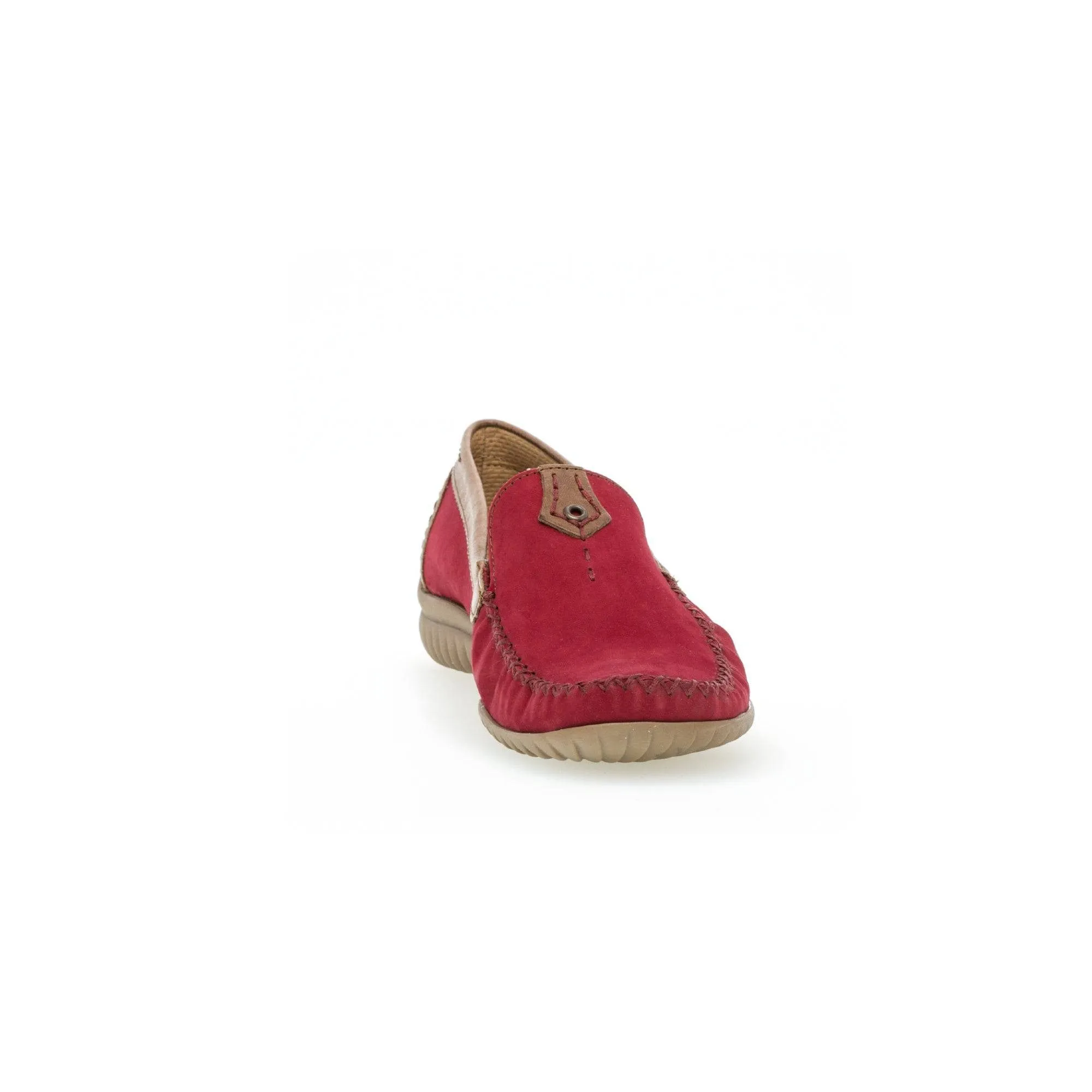 Gabor 46.090.48 California Ladies Red Leather Slip On Shoes